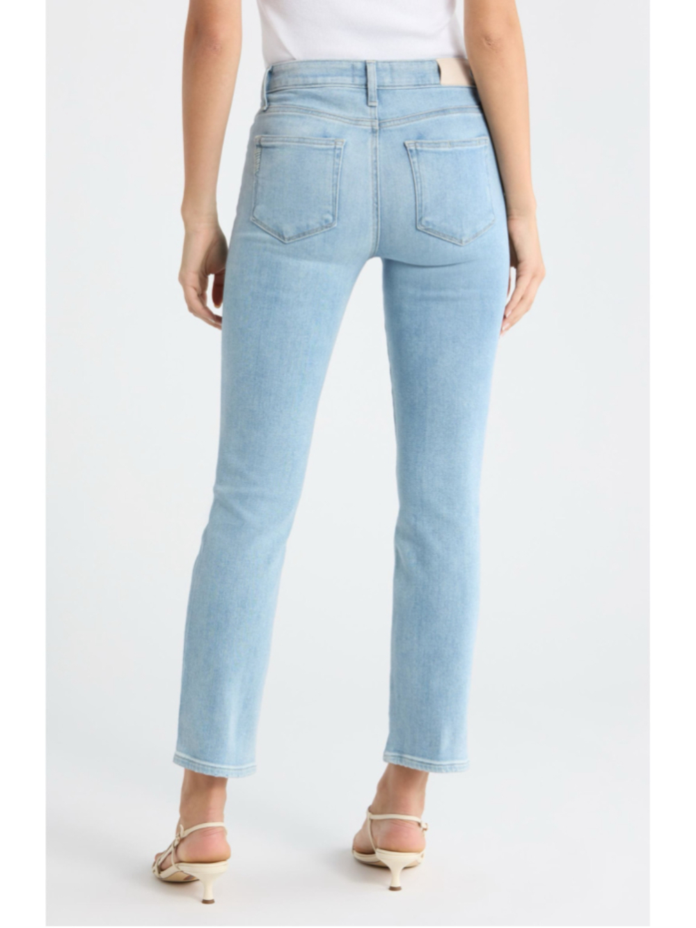 PAIGE Hoxton Slim Crop Jeans Light Blue Size 26